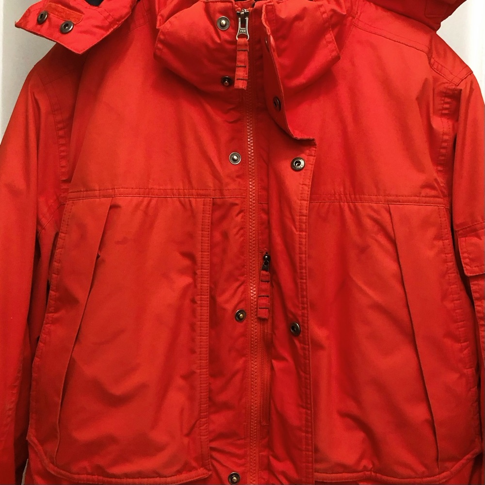 LL Bean Mens Baxter State Parka Goose Down Jacket Faux Fur Trim Hooded Coat Sz M - Picture 4 of 12